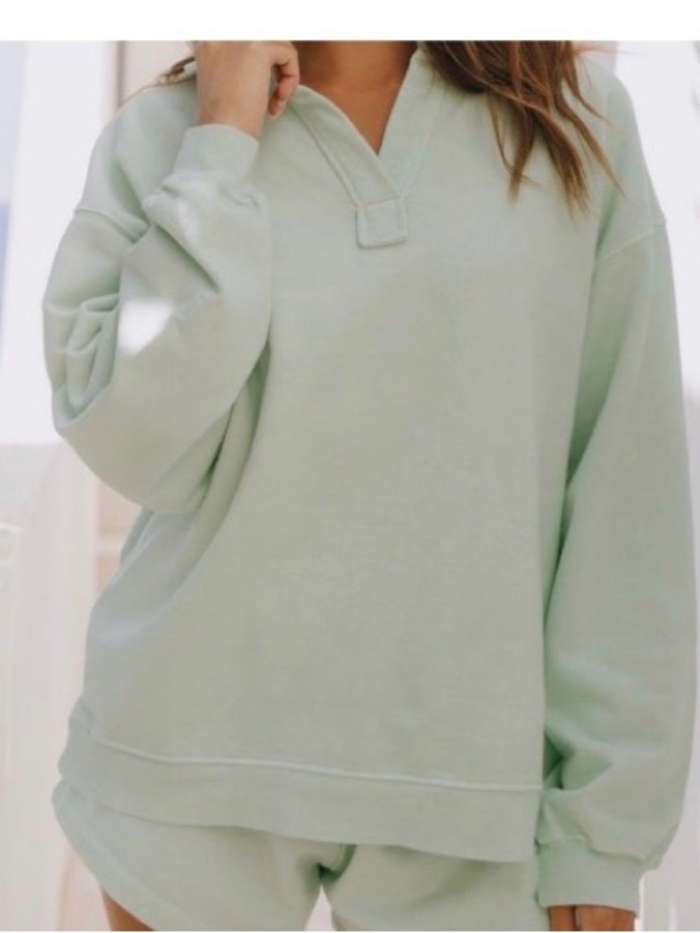 Daily Drills Oversized Collared Crew